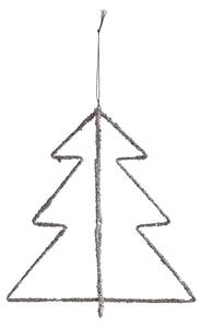 Vánoční dekorace Christmas Tree Silver Glitter 18 cm
