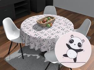 Biante Dětský bavlněný kulatý ubrus Sandra SA-072 Tančící pandy Ø 50 cm