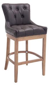 Barová židle Buckingham ~ kůže, dřevěné nohy světlá antik Barva Hnědá