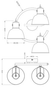 Globo 54655-3 - Bodové svítidlo FILLO 3xE14/25W/230V