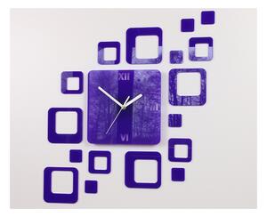 ModernClock 3D nalepovací hodiny Roman Quadrat fialové