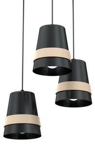 Lustr na lanku VENEZIA 3xE27/60W/230V černá