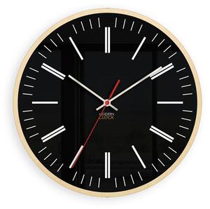 ModernClock Nástěnné hodiny Leoš černé