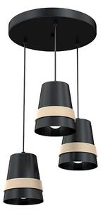 Lustr na lanku VENEZIA 3xE27/60W/230V černá