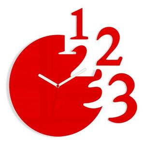 ModernClock Nástěnné hodiny Numero červené