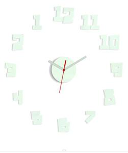 ModernClock 3D nalepovací hodiny Crazy bílé