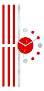 ModernClock 3D nalepovací hodiny Line červené