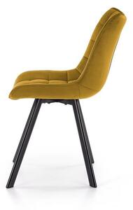 Jídelní židle SAM – látka, více barev Žlutá