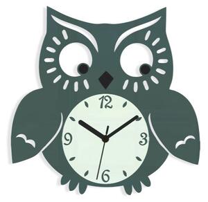 Mazur Nástěnné hodiny Owl šedé