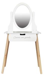 Dětský kosmetický stolek LISE, 55x109x30, bílá