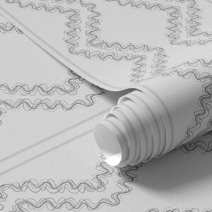 Tapety Krajkové cikcaky, neutrální šedá, Tapety abstraktní, a00689v2 : uwalls.cz