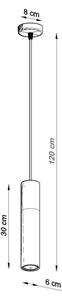 Sollux SL.0653 - Lustr na lanku LUVO 1xGU10/40W/230V beton/černá