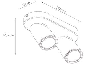 Lucide 23954/11/31 - LED Bodové svítidlo XYRUS 2xGU10/5W/230V bílá