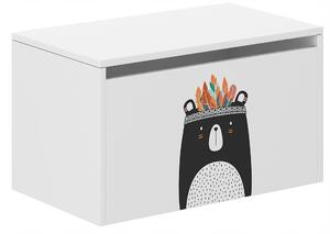 Dětský úložný box s krásným medvědem 40x40x69 cm