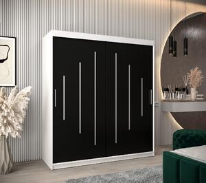 Šatní skříň Abi Y0 Barva korpusu: Bílá, Rozměry: 180 cm, Dveře: Černá
