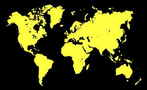Tapeta žlutá mapa na černém pozadí