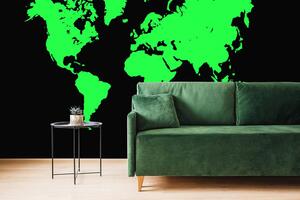 Tapeta zelená mapa na černém pozadí