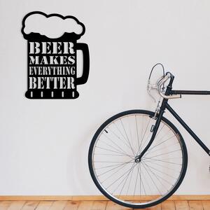 ASIR Nástěnná dekorace BEER černé kov
