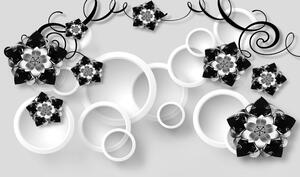 Tapeta abstraktní šperky v černobílém