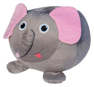 Sedací vak slon Dumbo, šedá/růžová