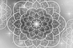 Tapeta černobílá orientální Mandala