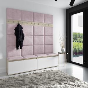 ETapik - Čalouněný panel 30 x 30 cm - Světlá růžová 2319