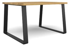 Konferenční stolek Slavík Typ a sukovitost dřeva: Dub sukovitý/rustikální (0 Kč), Barva kovových nohou: Černá mat - RAL 9005 (0 Kč), Velikost stolu (D x Š x V): 50 x 50 x 45 (cm)