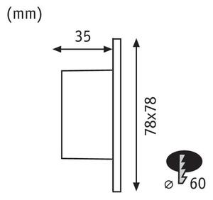 Paulmann 92922 - LED/1,7W Schodišťové svítidlo WAND 230V