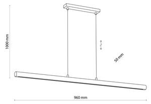 LED Stmívatelný lustr na lanku GIACINTO LED/30W/230V