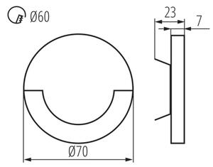 Kanlux 27559 - LED Nástěnné schodišťové svítidlo SOLA LED/0,8W/12V 3000K