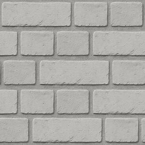 Tapety Světle šedá cihlová textura s měkkými okraji, Tapety loft, a00878 : uwalls.cz