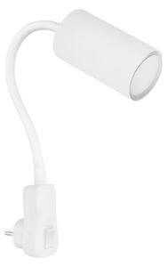 Globo 57911DPW - Nástěnné bodové svítidlo do zásuvky ROBBY 1xGU10/35W/230V bílá