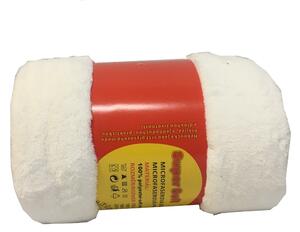 Tenká deka mikroplyš 150 × 200 cm – bílá