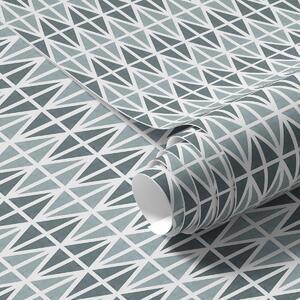 Tapety Bílá mřížka s tmavě modrozelenými kříži, geometrický vzor, Tapety abstraktní, a00904 : uwalls.cz