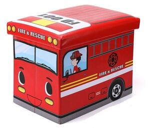 ECa Úložný box na hračky hasičský vůz