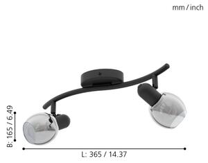 Eglo 98625 - Bodové svítidlo POLLICA 2xE14/28W/230V