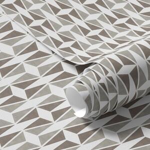 Tapety Taupe a bílá diamantová mozaika, styl poloviny století, Tapety abstraktní, a00905 : uwalls.cz