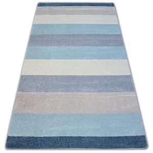3kraft Kusový koberec NORDIC pásy krémový / modrý G4577