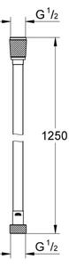 GROHE 28362GL1 - Sprchová hadice SILVERFLEX 1250 mm broušená zlatá