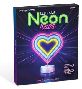 LED Neonová stolní dekorace LED/2W/3xAA USB srdce