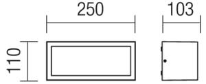 Redo 9897 - Venkovní nástěnné svítidlo BRICK 1xE27/23W/230V IP54 hnědá