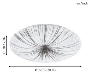 Eglo 98326 - LED Stropní svítidlo NIEVES LED/30,8W/230V