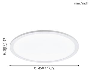 Eglo 98208 - LED Stmívatelné stropní svítidlo SARSINA-A LED/19,5W/230V + DO