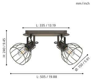 Eglo 98135 - Bodové svítidlo SAMBATELLO 2xE27/40W/230V