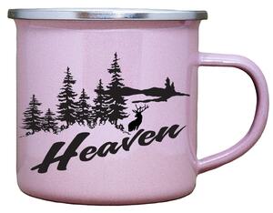 Smaltovaný plecháček s potiskem heaven Barva: Růžová