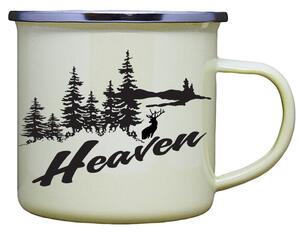 Smaltovaný plecháček s potiskem heaven Barva: Žlutá