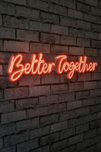 ASIR Nástěnná dekorace s LED osvětlením BETTER TOGETHER červená