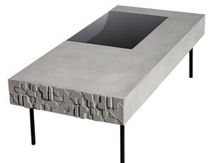 Šedý betonový konferenční stolek Lyon Béton Curb 125 x 56 cm