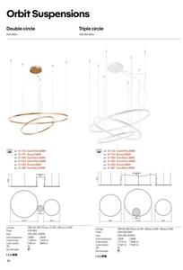 Redo 01-1721 - LED Lustr na lanku ORBIT LED/42W + LED/66W/230V bronz