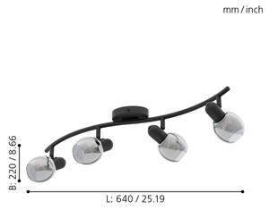 Eglo 98626 - Bodové svítidlo POLLICA 4xE14/28W/230V